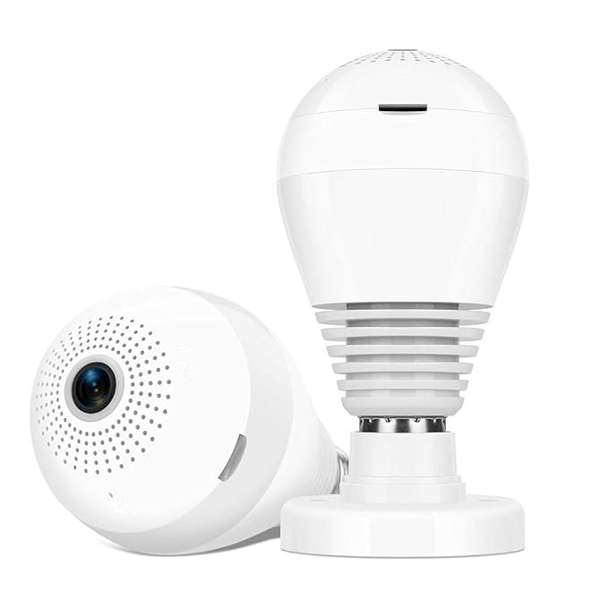 1080P Bulb Shape Fisheye 360° Panoramic Wireless Wifi IP CCTV Security Camera (7 Days Warranty)