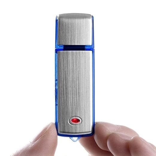 Mini Digital Voice Recorder 8GB USB Flash Drive Sound Audio Recorder Dictaphone MP3 Player with Earphone Recording Device Rechargeable for Lectures Meetings Classes Interviews