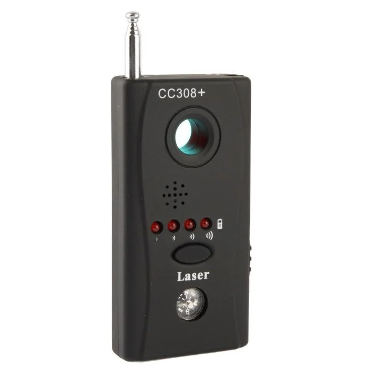 C308+ Multi-Detector Full-Range All-Round Detector For Hidden Mini Camera / IP Lens/ GMS / RF Signal Detector Finder(Black)