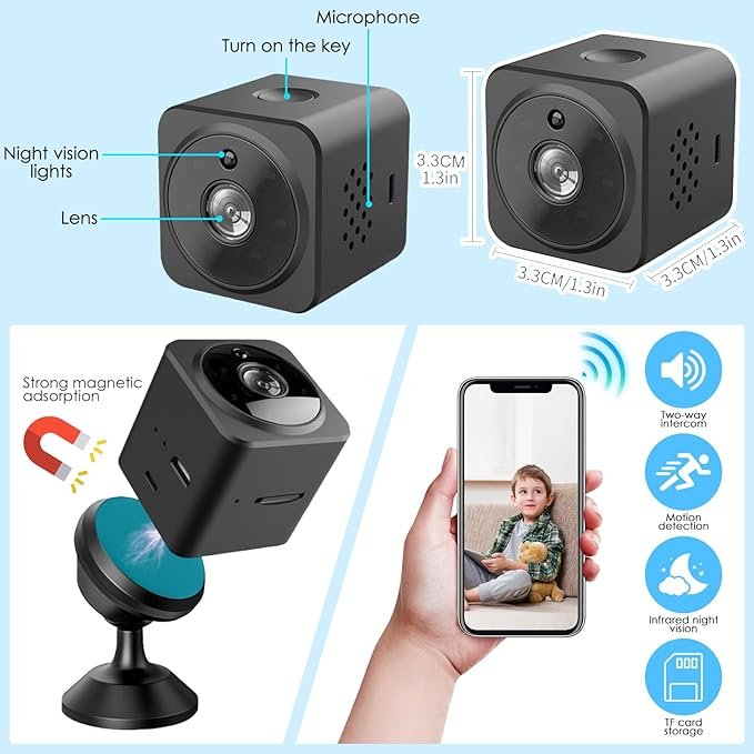 WiFi Wireless 4K Camera/Battery Operated Cam/for Home Security/Indoor Camera